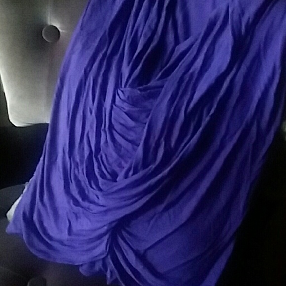 Jennifer Lopez Purple Faux Wrap Knot Top - Picture 4 of 4